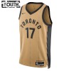Dres Toronto Raptors Dennis Schroder Nike 2023-24 City Edition Zlato Swingman - Dječji